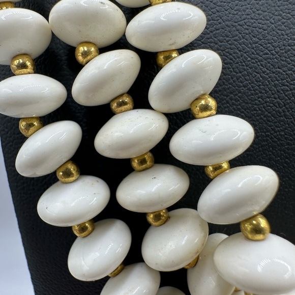 Vintage MCM Lisner Choker Necklace Cocktail Party Gold Tone Multi Strand Signed - Picture 4 of 16